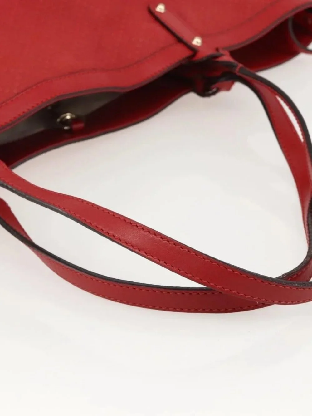GUCCI Diamante Tote Bag PVC Red Gold 247209 Auth 175652